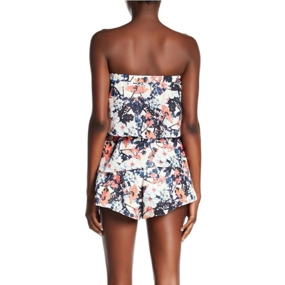 PARKER Women’s Strapless/Tube Floral Printed Tiered Romper Size M - Picture 4 of 10
